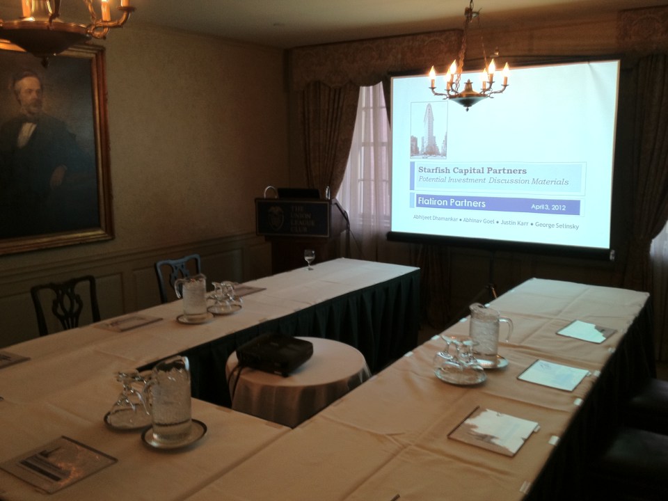 Our presentation, moments before the judges arrived